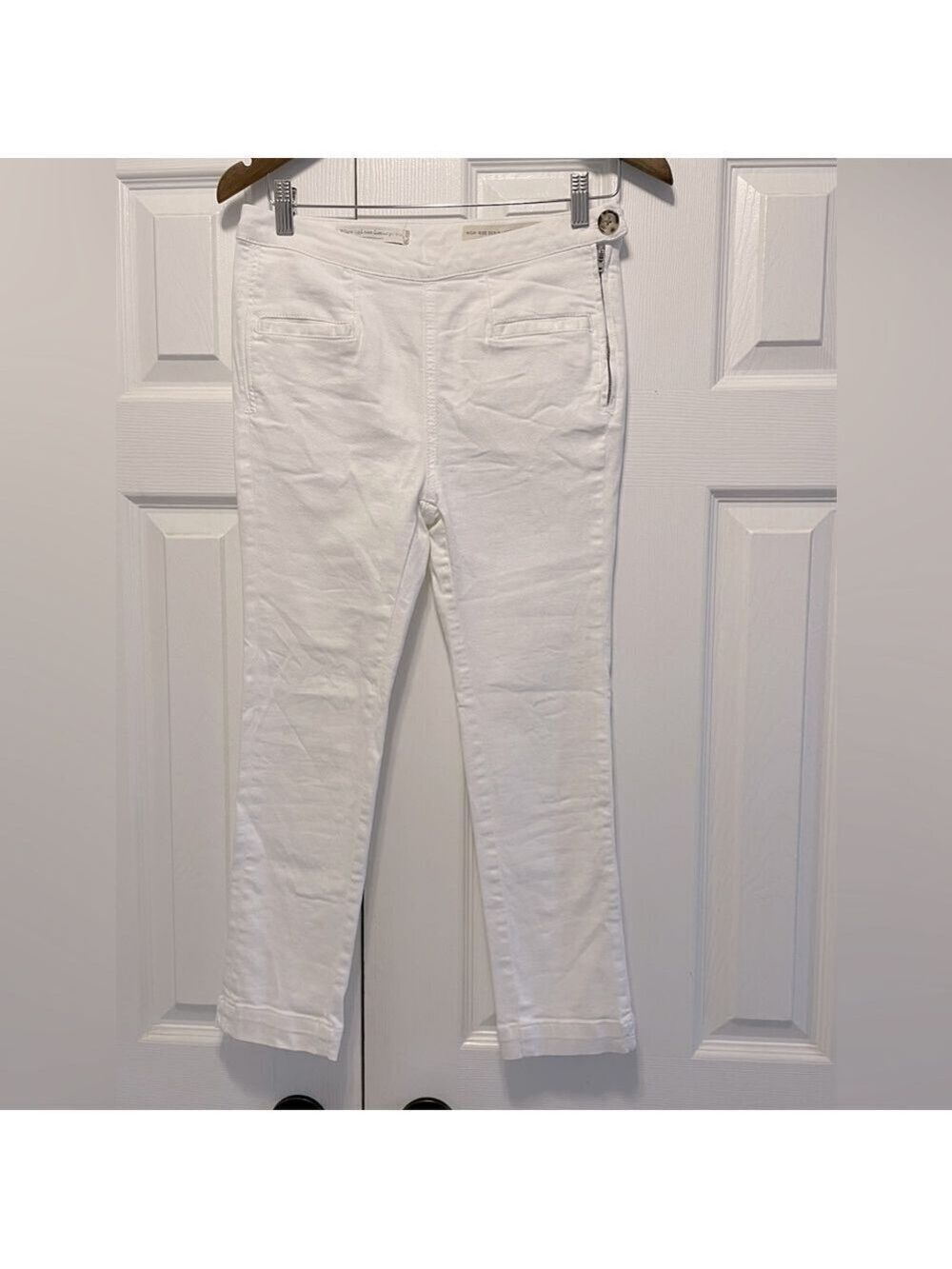 Anthropologie Pilcro and The LetterPress White High-Rise Denim Pants Leggings 27 - Picture 5 of 11